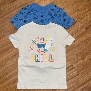 Positively Chill Kids Short Sleeve Tees - Blue and White